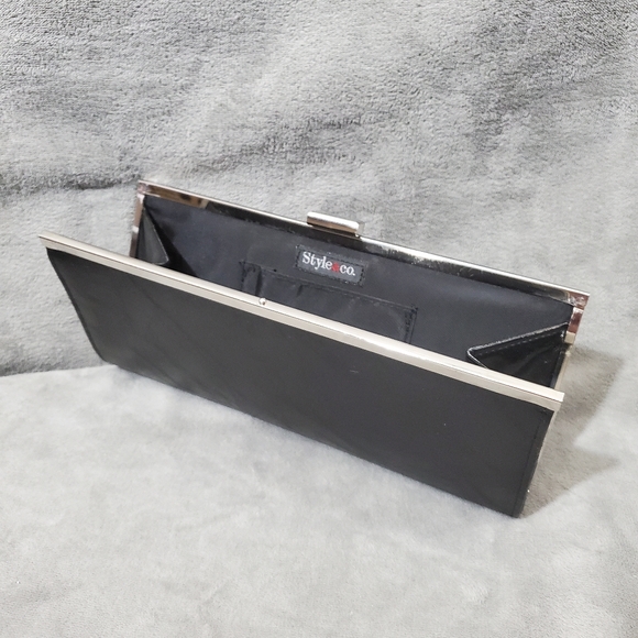 Style & Co Vegan Clutch Black - Picture 2 of 11